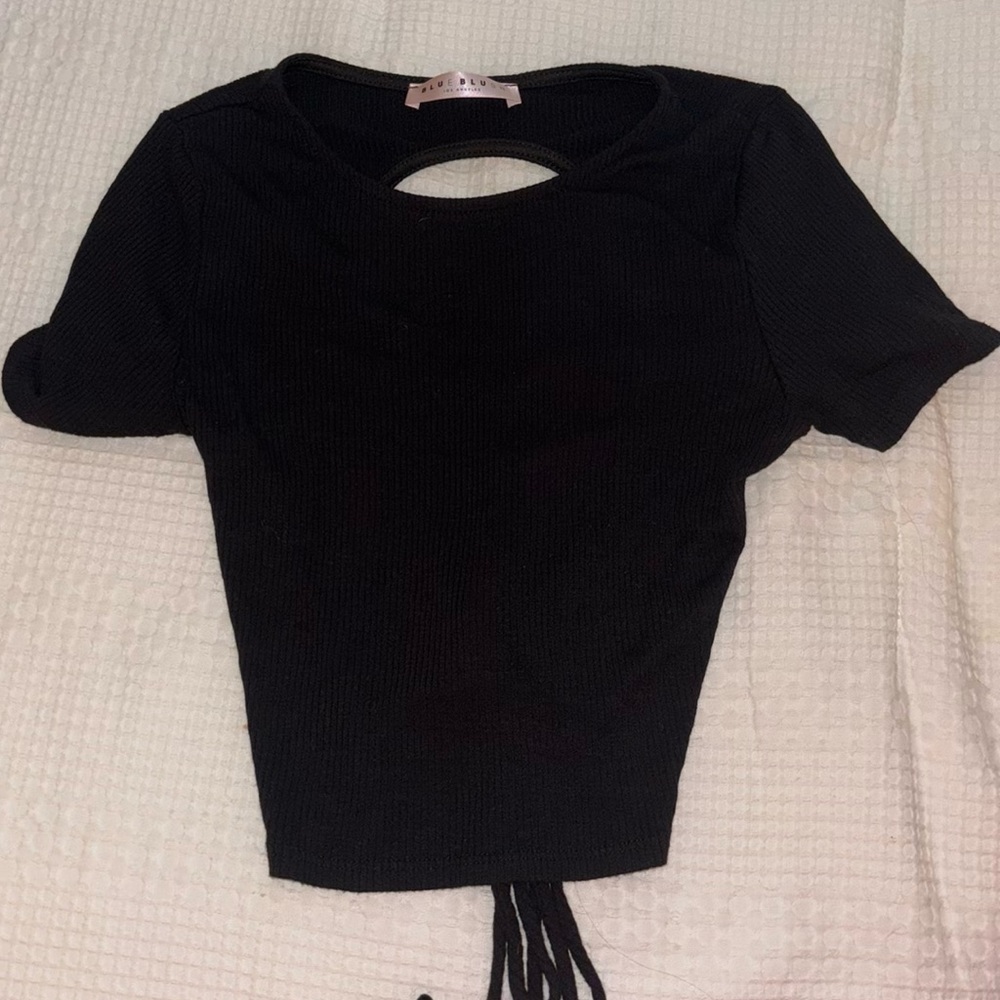 Blue Blush Crop Top